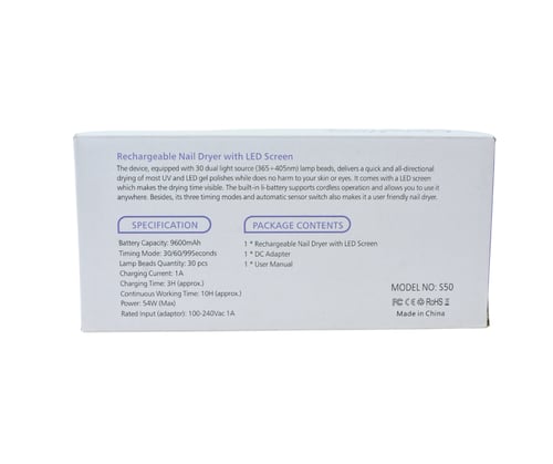 جهاز تجفيف الأظافر اللاسلكي – Cordless UV/LED Lamp...