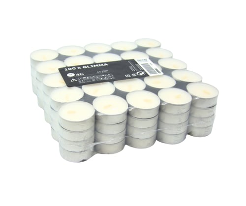 شمع صغير GLIMMA – عبوة 100 قطعة – مدة احتراق 4 ساع...