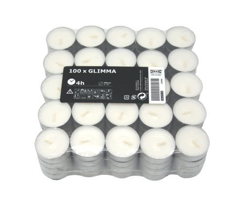 شمع صغير GLIMMA – عبوة 100 قطعة – مدة احتراق 4 ساع...