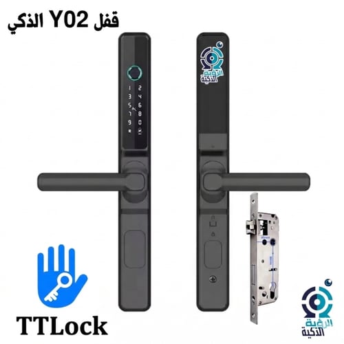 قفل باب ذكي Y02 مع ميزة الفتح بالبصمة