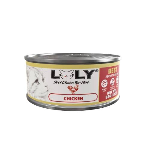 لولي كات طعام رطب معلبات بالدجاج للقطط 85g