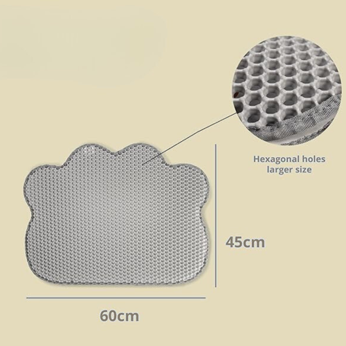 فرشة ليتر بوكس بطبقتين شكل كف القط 60*45سم