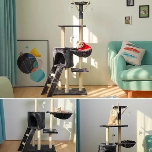 خداشة وسرير القطط متعدد المستويات مع ألعاب – ارتفا...