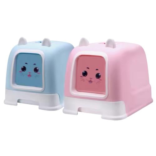 ليتر بوكس صندوق فضلات القطط مغلق مع مجرفة مصمم لتو...