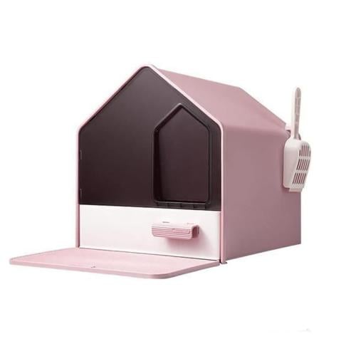 ليتر بوكس صندوق فضلات قطط مغلق على شكل منزل – سعة...