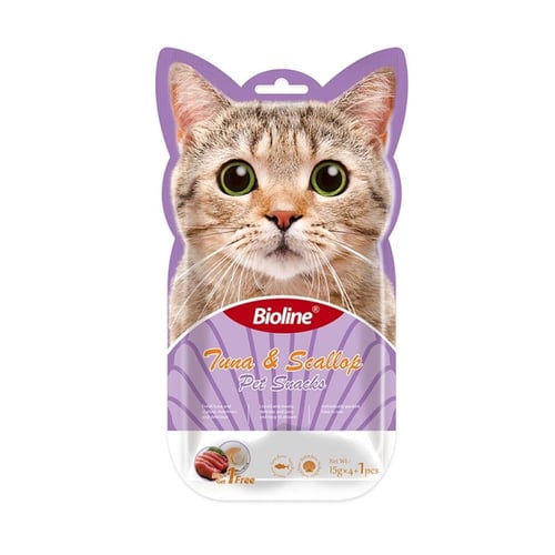 مكافآت بيولاين نكهات متعددة للقطط - 5×15جم