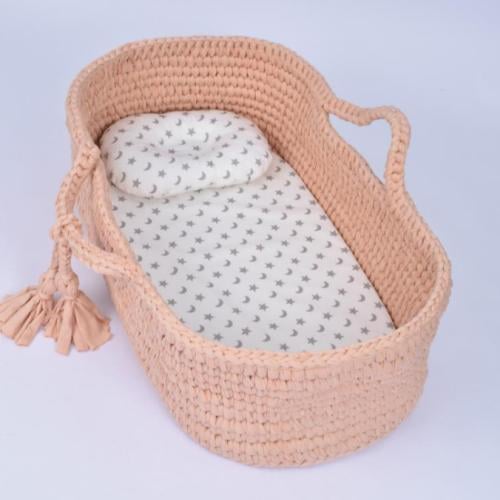 Baby cradle, Moses basket made of crochet