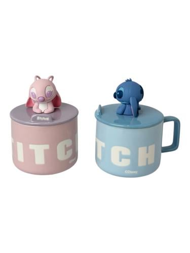 Stitch and Angel lid cup