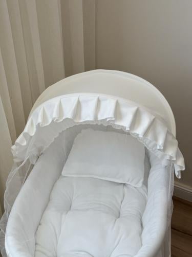 Cradle for newborns (Musa basket) white color - without base
