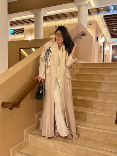 عباية D562 -بيج