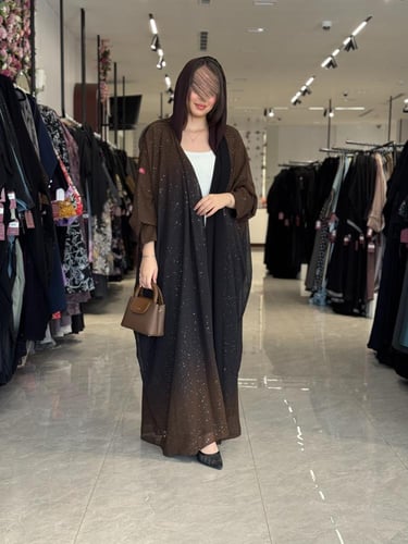 عباية D519 - بني مموج