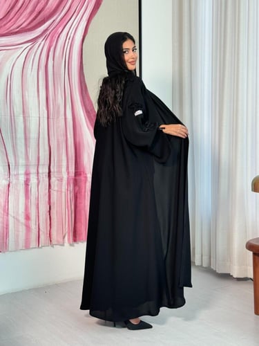 عباية D48- تحديد اسود