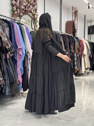 عباية D381- طبقات اسود