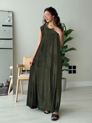 فستان شتوي عشبي