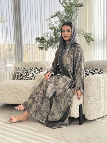 عباية D460 - زيتي فاتح