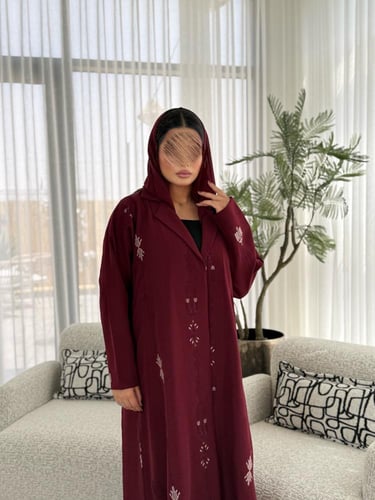 عباية D462 - عنابي