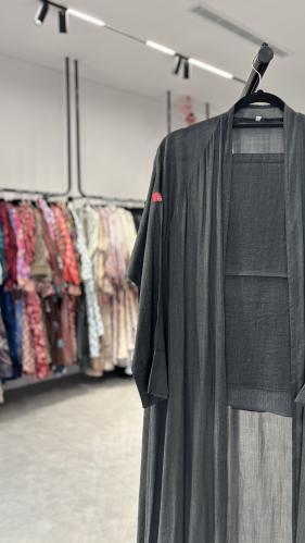 عباية D407 - رمادي