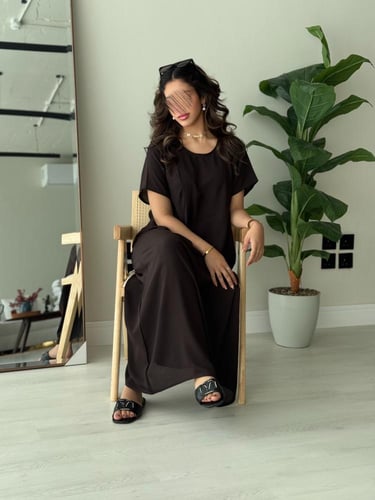 فستان صيفي -بني