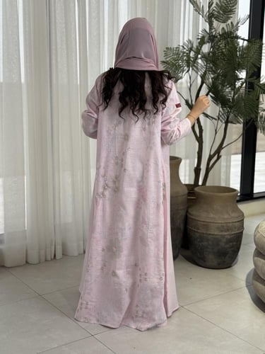 عباية D382 -وردي