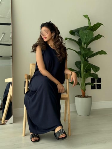 فستان صيفي-كحلي