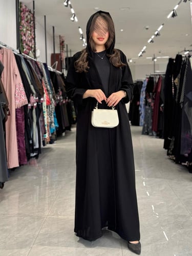 عباية D536-اسود-شاكيرا