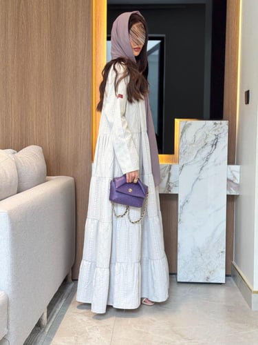 عباية D422 - فضي