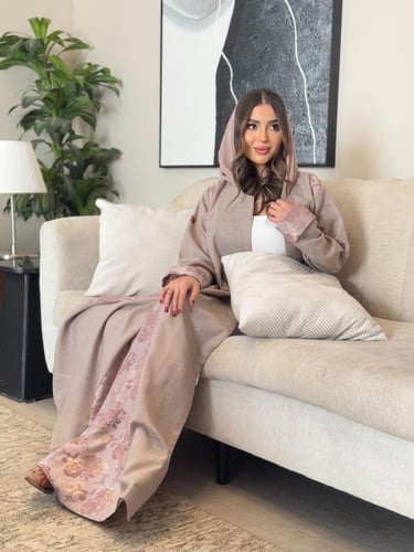 عباية D0103--وردي