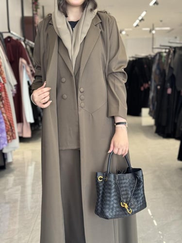 عباية D501 - زيتي