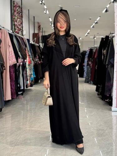 عباية D536-اسود-شاكيرا