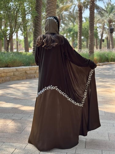 عباية D177 -زيتي غامق