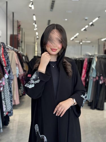 عباية D303 - بشك رصاصي