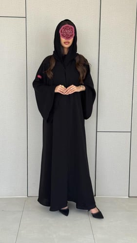 عباية D398 تحديد اسود