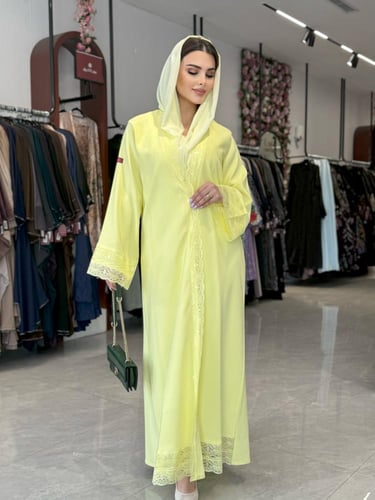 عباية D478 - ليموني