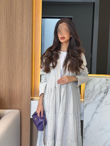 عباية D422 - فضي