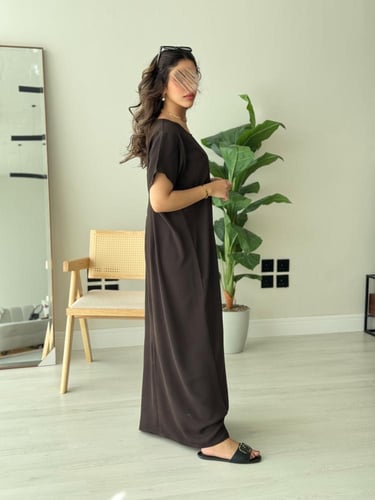 فستان صيفي -بني