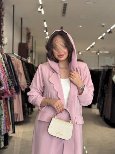 عباية D486 - وردي