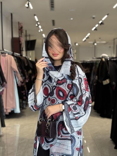 عباية D498 - عنابي