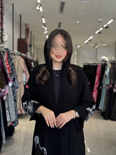 عباية D303 - بشك رصاصي