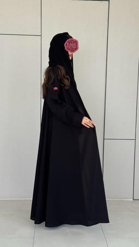 عباية D410 - اسود كم اسواره
