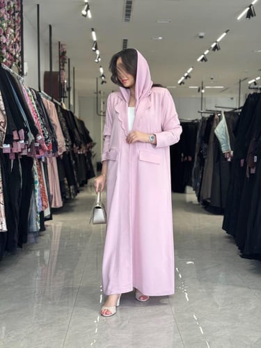 عباية D486 - وردي