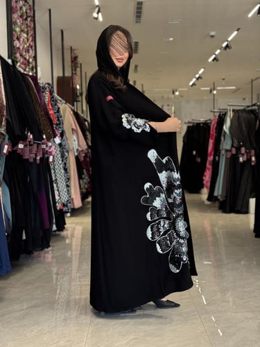 عباية D303 - بشك رصاصي