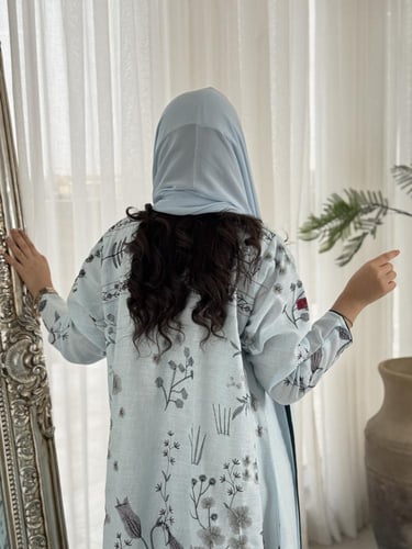 عباية D382 - سماوي