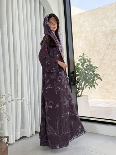 عباية D457 -ليلكي