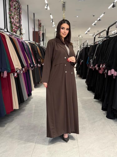 عباية D930 - بليزر بقماش كريب لندن قصة ايه لاين مب...