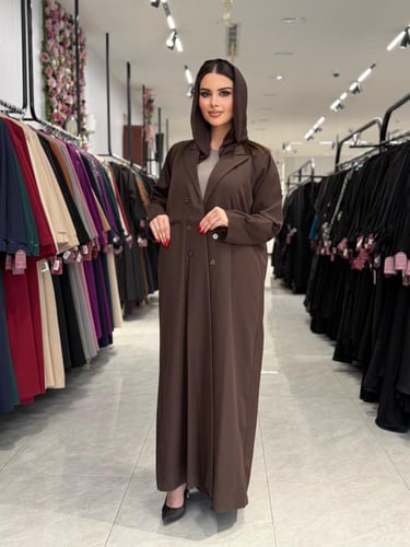 عباية D930 - بليزر بقماش كريب لندن قصة ايه لاين مب...