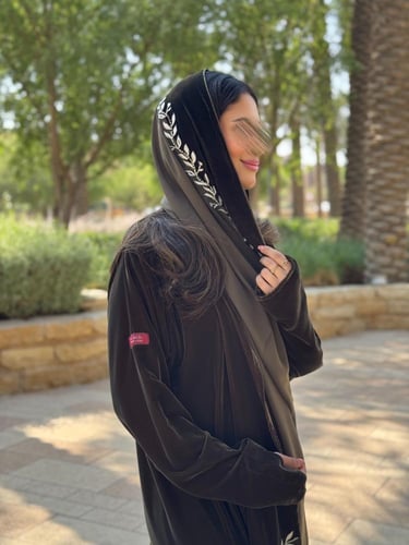 عباية D177 -زيتي غامق