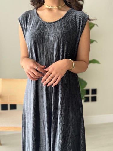 فستان شتوي -رصاصي