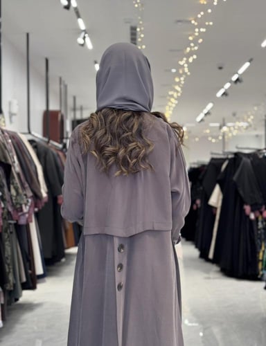 عباية D0143-رمادي غامق