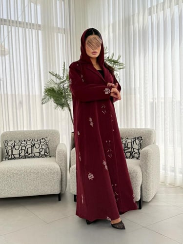 عباية D462 - عنابي