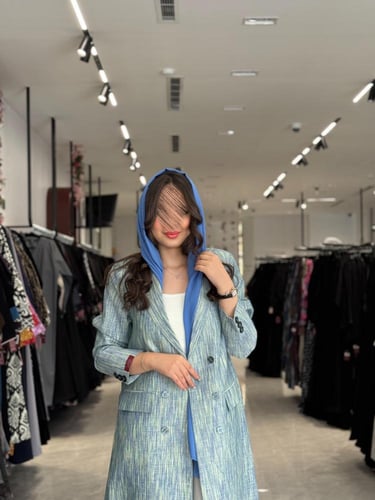 عباية D454- سماوي